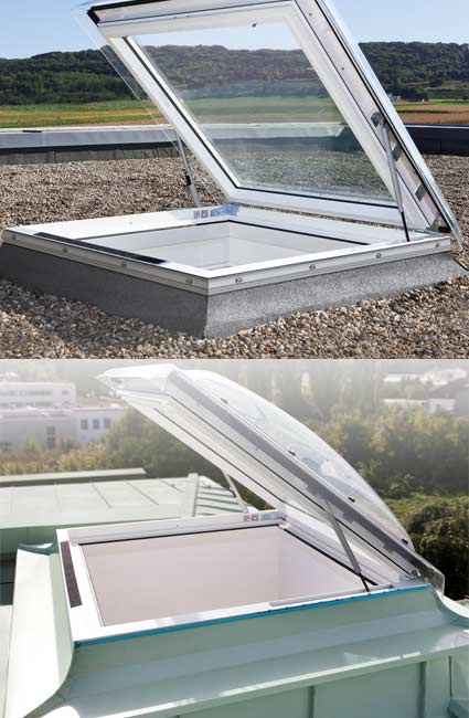 Flat roof window